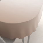 Biante Teflonový oválný ubrus TF-096 Pudrově béžový bez vzoru 120x160 cm – Hledejceny.cz