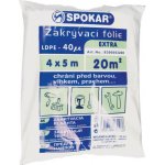 Spokar 8300053200 - Zakrývací fólie 4 x 5 m, LDPE 40µ EXTRA – Zboží Mobilmania