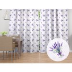 Biante Dekorační závěs TF-128 Snítky levandulí na bílém 140x190 cm – Hledejceny.cz