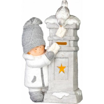 Dekorácia MagicHome Chlapček s poštovou schránkou LED 14.5x22.5x39 cm – Hledejceny.cz