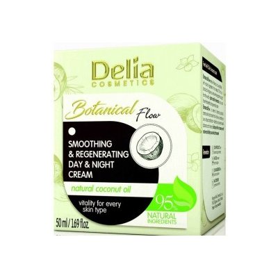 Delia Botanical Flow kokosový regenerační a vyhlazující pleťový krém den a noc 50 ml