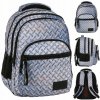 Školní batoh Backup modrá šedá a stříbrná