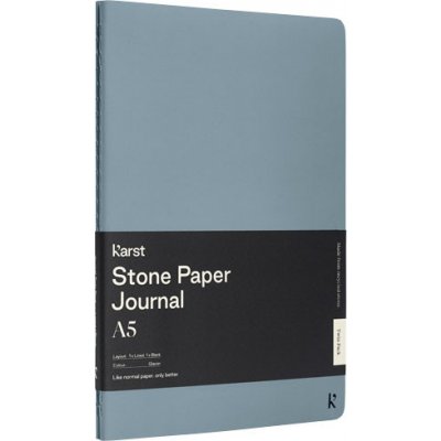 Karst Dvojbalení deníku s kamenným papírem A5 Světle modrá