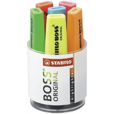 Stabilo Boss Original 7006 6 ks box žlutá zelená oranžová červená růžová modrá – Zboží Živě