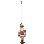 Clayre & Eef Zeleno-červená vánoční závěsná dekorace Louskáček - 5*3*12 cm – Hledejceny.cz