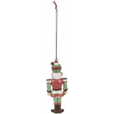 Clayre & Eef Zeleno-červená vánoční závěsná dekorace Louskáček - 5*3*12 cm – Hledejceny.cz