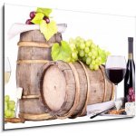 Skleněný obraz 1D - 100 x 70 cm - champagne, red and white wine šampaňské, červené a bílé víno – Zbozi.Blesk.cz