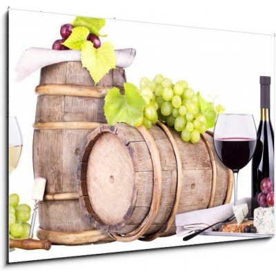 Skleněný obraz 1D - 100 x 70 cm - champagne, red and white wine šampaňské, červené a bílé víno – Zboží Mobilmania