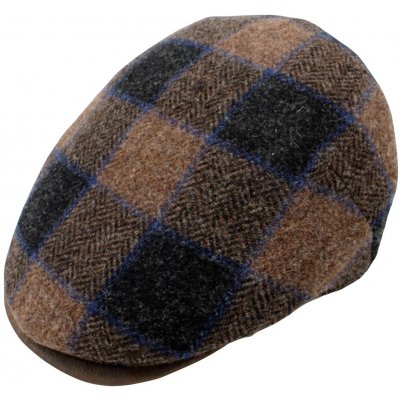Fiebig Headwear since 1903 Pánská zimní vlněná bekovka s koženým kšiltem hnědá – Hledejceny.cz