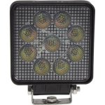 LED světlo hranaté, bílé/oranžové, 9x3W/9x1W, 117x117mm, ECE R10 – Hledejceny.cz