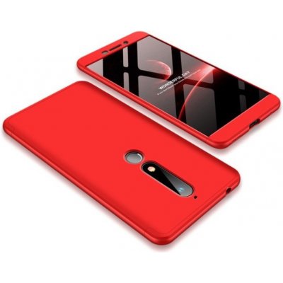 Pouzdro Beweare 360 oboustranné Nokia 6.1 Plus - červené – Hledejceny.cz