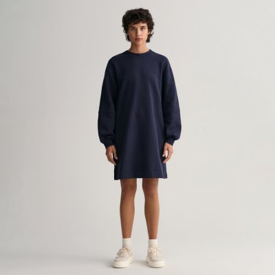 Gant Logo Volume Ls C-neck Dress tmavě modrá – Zbozi.Blesk.cz