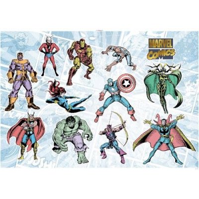 Komar 14742h Samolepka na zeď Disney Marvel Comics Collection rozměr 100 cm x 70 cm – Zboží Mobilmania