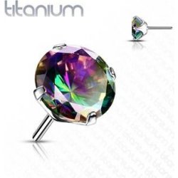 Šperky4U kamínek k Push In piercing do nosu titan TIT1148VM-030