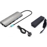 i-Tec USB-C Metal Nano 2x Display Docking Station with PD 100 W + Charger 100W C31NANOHDM2D100 – Zboží Živě