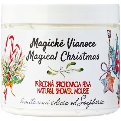 Soaphoria Magical Christmas sprchová pěna Grape Oil Borage Oil Coconut Oil Apricot Oil 100% Organic 250 ml