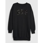 GAP 815182-01 dětské mikinové šaty s logem černá – Hledejceny.cz