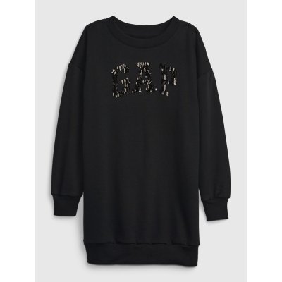 GAP 815182-01 dětské mikinové šaty s logem černá – Hledejceny.cz