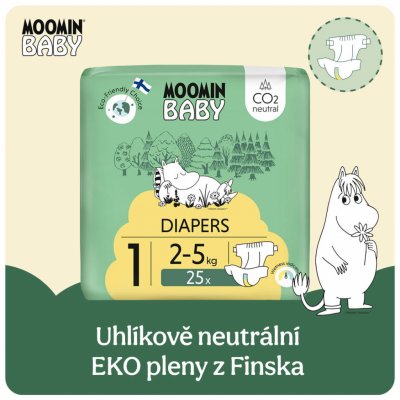 Moomin Baby eko 1 Newborn 2–5 kg 25 ks – Sleviste.cz