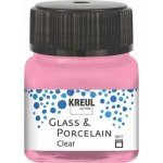 Kreul Barva na sklo a porcelán Clear 20 ml středně růžová