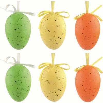 Anděl Plastová vajíčka na zavěšení kropenatá 6 cm 6 ks v sáčku 9314 – Hledejceny.cz