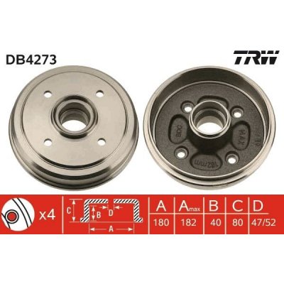 Brzdový buben TRW DB4273 – Sleviste.cz