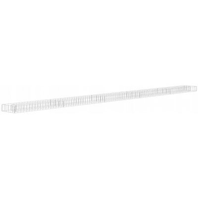 Zvýšený gabionový květináč 450x30x10 cm Ocel Pozinkovaná Stříbrná – Hledejceny.cz