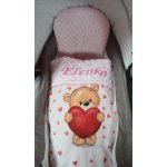 Baby v peřince set do kočárku deka s jménem medvídek srdíčka – Hledejceny.cz