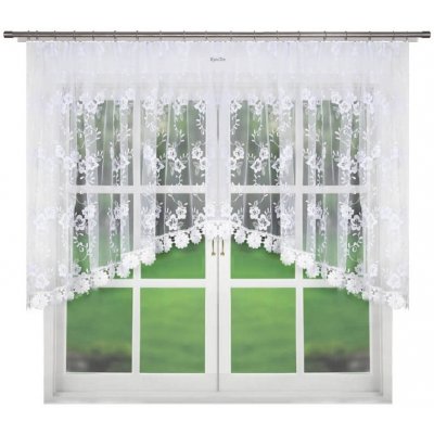 BytoTex Dekorační krátká záclona s řasící páskou LG 198WB, 400x110 cm – Hledejceny.cz