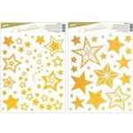 MFP okenní fólie vánoce glitr VA028 zlaté 30x42cm 3091 8886452 – Hledejceny.cz