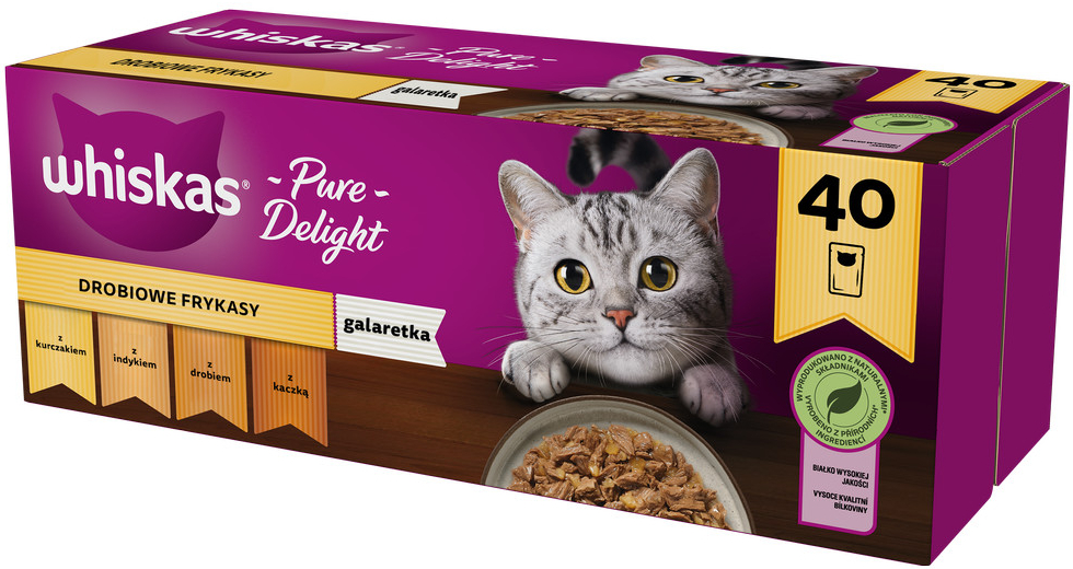 WHISKAS Hydinový výběr v želé 40 x 85 g