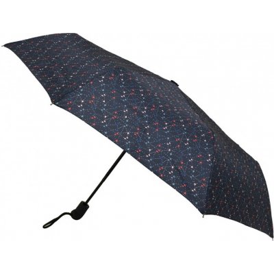 Deštník automatický skládací modrý se vzorem – Sleviste.cz