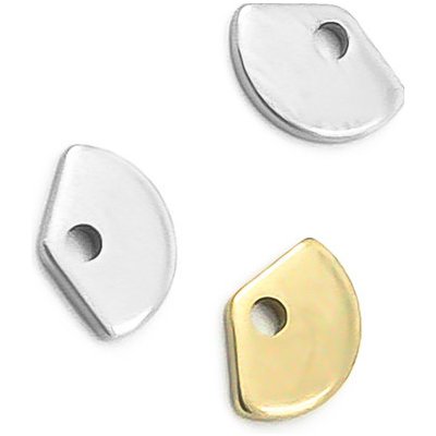 Závěsné přívěsky ve tvaru mušle 5,5x7,5mm - 1Ks+B - Nerez SL / 1Ks – Zboží Dáma