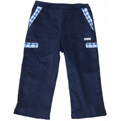 Dětské manšestrové kalhoty zateplené modré – Zboží Mobilmania