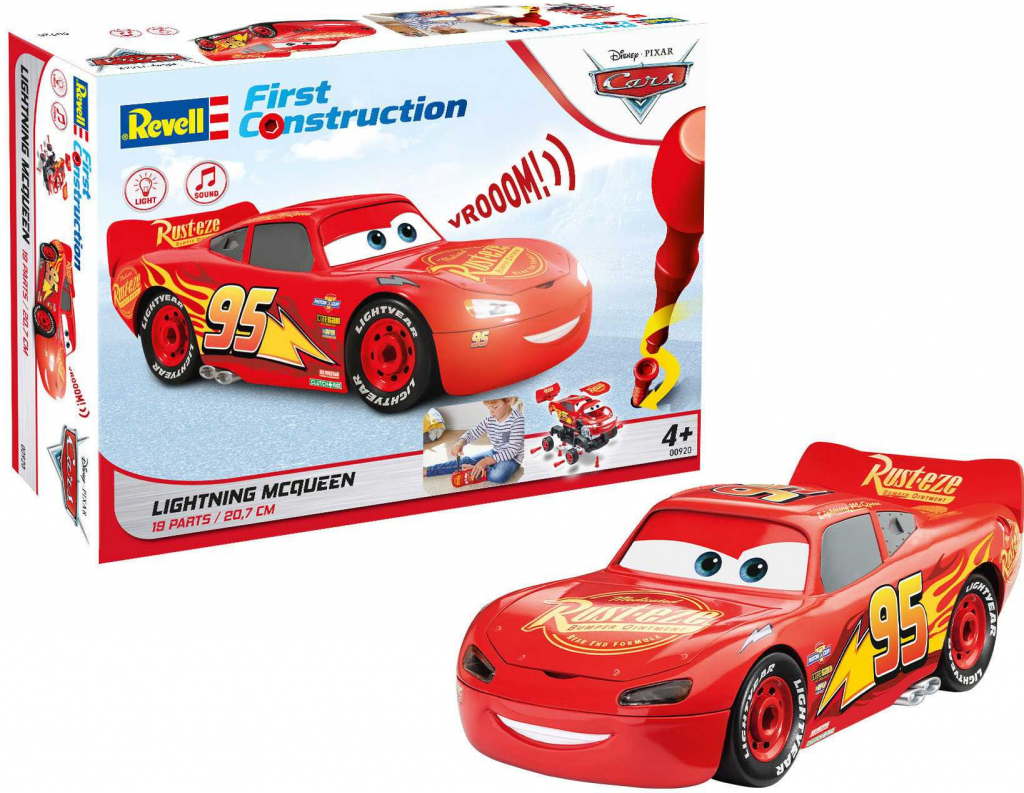 Revell Lightning McQueen světelné a zvukové efekty First Construction 00920 1:20