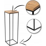 HowHomely Stojan na květiny BASICLOFT 80x24 černá/hnědá DD0119 – Zboží Dáma