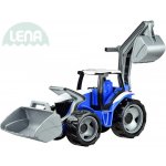 Lena Traktor se lžící a bagrem 107 cm modro-šedý plast 02081 – Hledejceny.cz