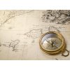 Tapety WEBLUX Samolepka fólie old compass and rope on vintage map 1732 - 43113208 starý kompas a lano na vinobraní mapě 1732 rozměry 200 x 144 cm