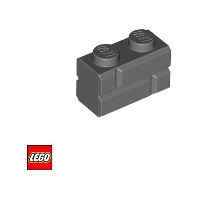 LEGO® 98283 Kostka 1x2 zděná cihla Tmavě-Šedá – Hledejceny.cz