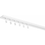 Dekodum Jednořadá hliníková stropní kolejnicová garnýž bílá 200 cm – Zboží Mobilmania