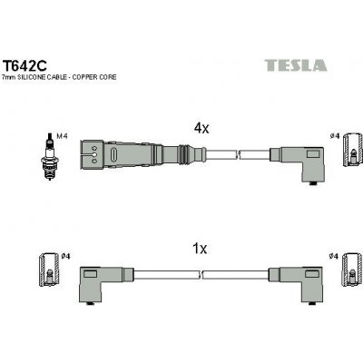 Sada kabelů pro zapalování TESLA T642C – Hledejceny.cz
