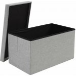 Ruhhy 25996 Taburet skládací látkový, 80 kg, 60 x 30 x 30 cm, tmavě šedá – Zboží Dáma