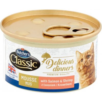 Butcher's Cat Class.Delic.Dinners losos krevet 85 g