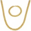 Impress Jewelry sada z chirurgické oceli Masive Cuban Gold / řetízek a náramek 160721111536-11