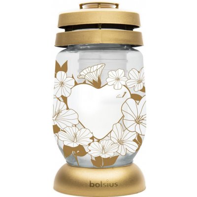 Lampa hřbitovní SRDCE/PŘÁNÍ skleněná 110g d11x22cm – Zboží Dáma