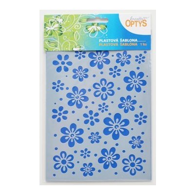Plastová šablona 20 x 15 cm Květinky 2 – Sleviste.cz