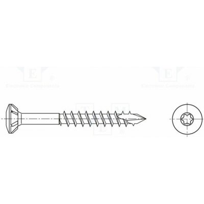 BOSSARD 3661610 Vrut; do dřeva; 4,5x70; Hlava: kuželová; Torx®; TX20; SPAX®; 8,8mm – Hledejceny.cz
