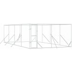 vidaXL Venkovní psí kotec stříbrný 400 x 800 x 200 cm – Sleviste.cz