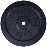 Gorilla Sports Litinový 10 kg černý 30 mm – Hledejceny.cz