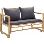 VidaXL Zahradní lavice s poduškami 115 cm bambus – Hledejceny.cz